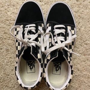 Primary Checkered Old-School Vans
